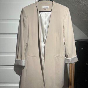 Women's Calvin Klein suit size 16- bone/tan